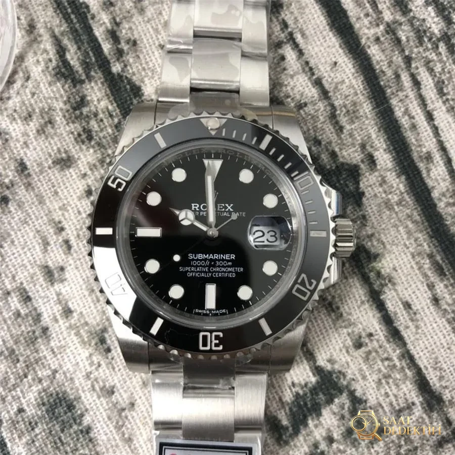 ZZ Rolex Black Water Ghost V2 Version 904 Stahl 3135/2836 Uhrwerk – Zifferblattdetails und Lünettenverarbeitung