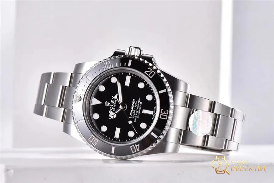 ZZ Rolex tarih penceresiz siyah Submariner 114060-97200 V2 versiyonu, 904 çelik, 3130/2836 mekanizma - Kadran Detayı ve Bezel İşçiliği