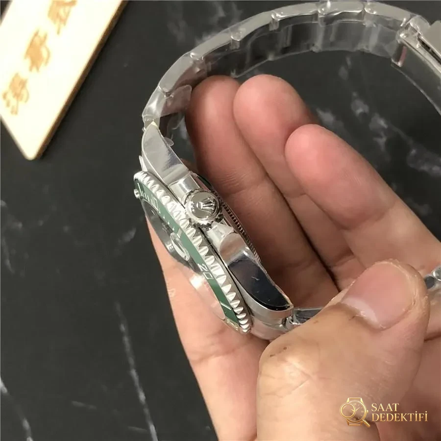 ZZ Rolex Yeşil Submariner V2S 904 Çelik 3135 Mekanizma - Makro Kadran ve İndeks İşçiliği