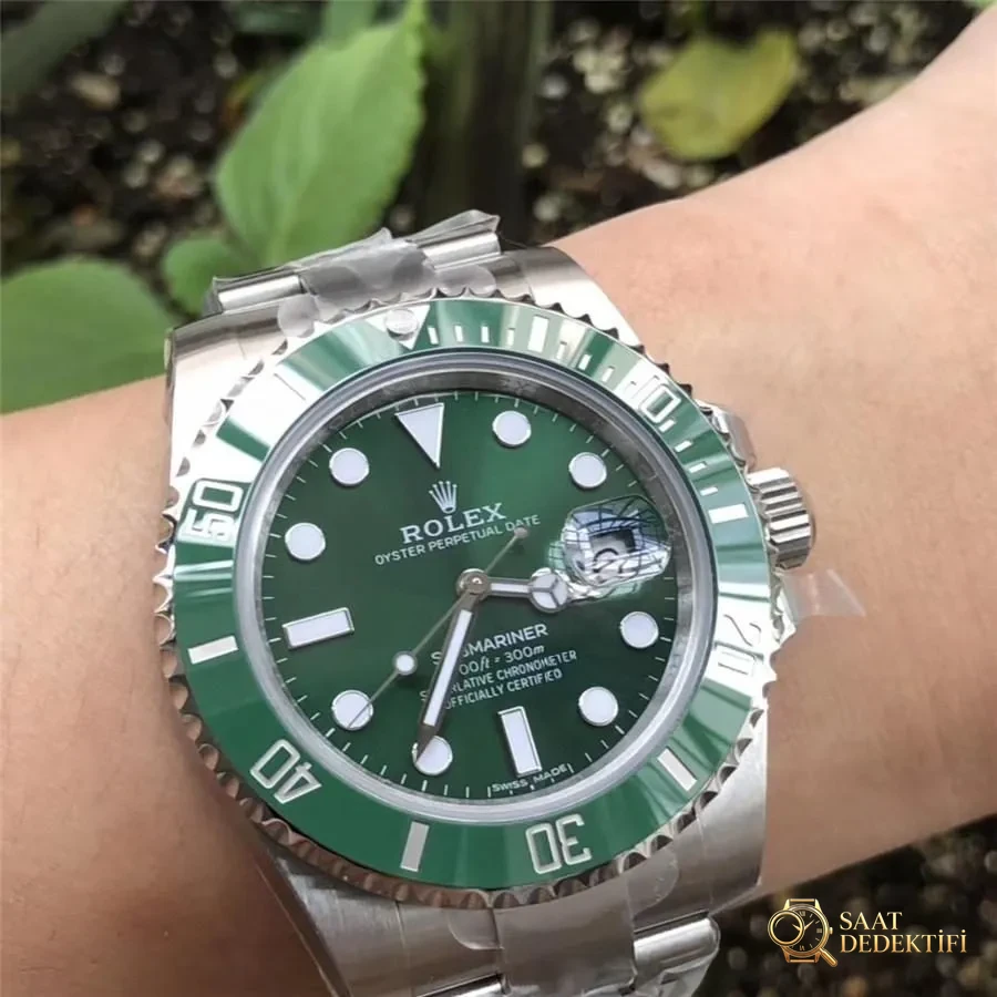 ZZ Rolex Yeşil Submariner V2S 904 Çelik 3135 Mekanizma - Tepe Koruması ve Ayar Fonksiyonu
