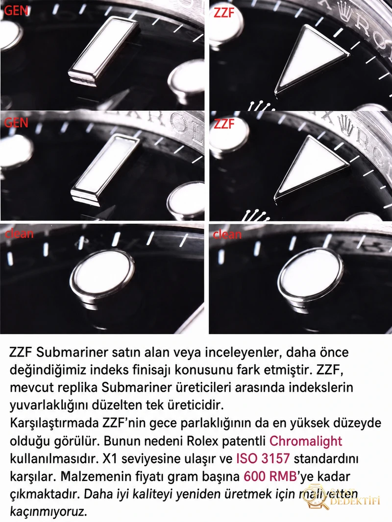 ZZF Factory Rolex Tarihsiz Siyah Submariner 3130 Mekanizmalı 114060-97200 Replika ile Orijinal Karşılaştırmalı İnceleme - Klips Kilidi ve Lazer Damgalar